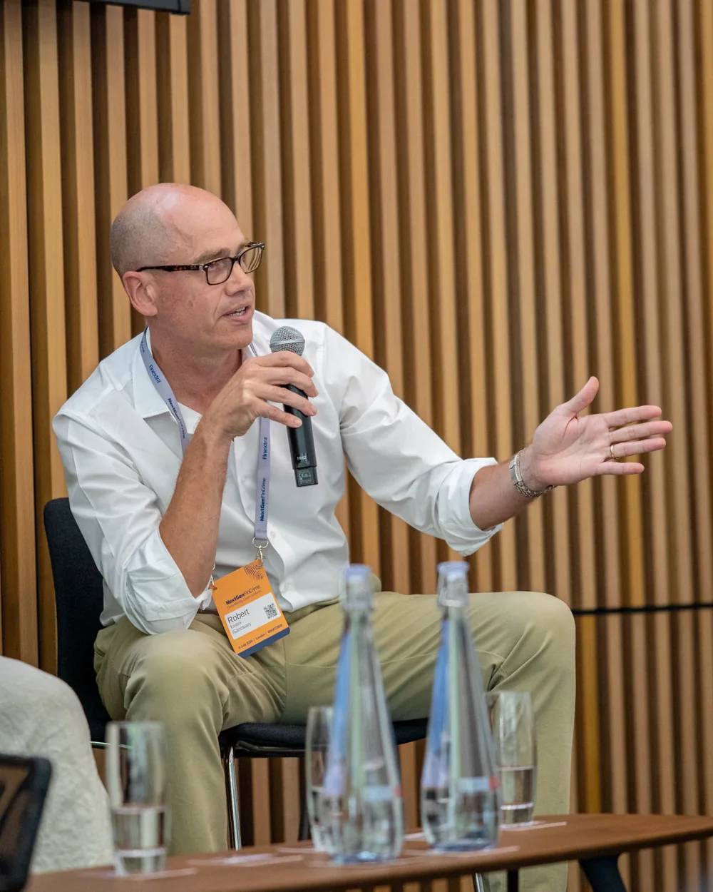 Robert Eastick speaking at NextGen FinCrime
